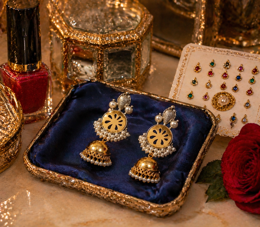 Golden Phul Jhumkis