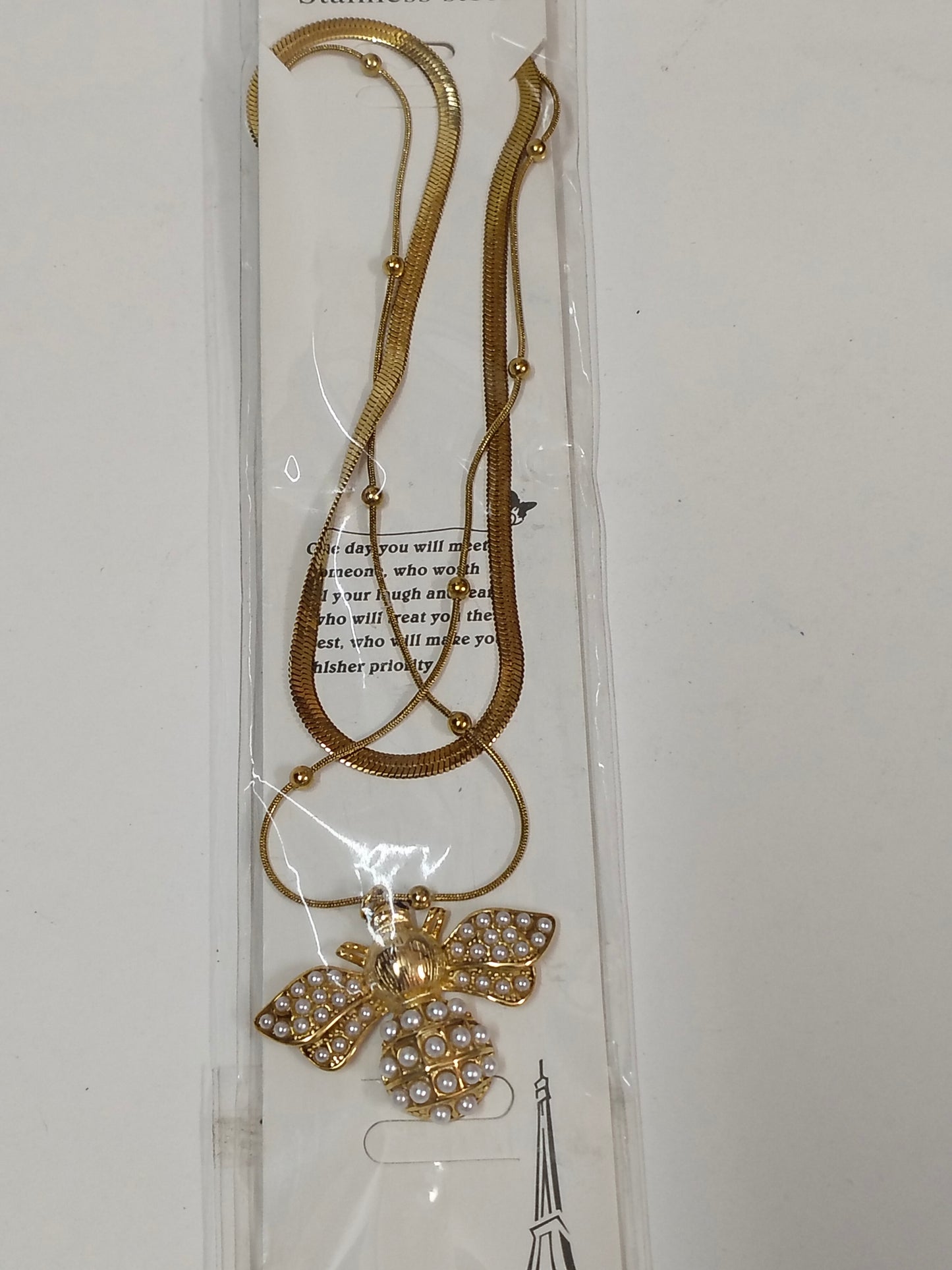 Golden Titli Western Chain Pendant