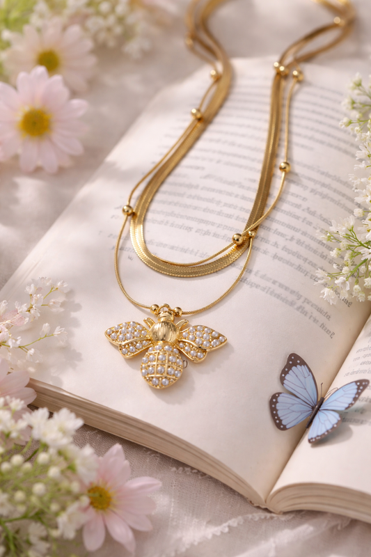 Golden Titli Western Chain Pendant