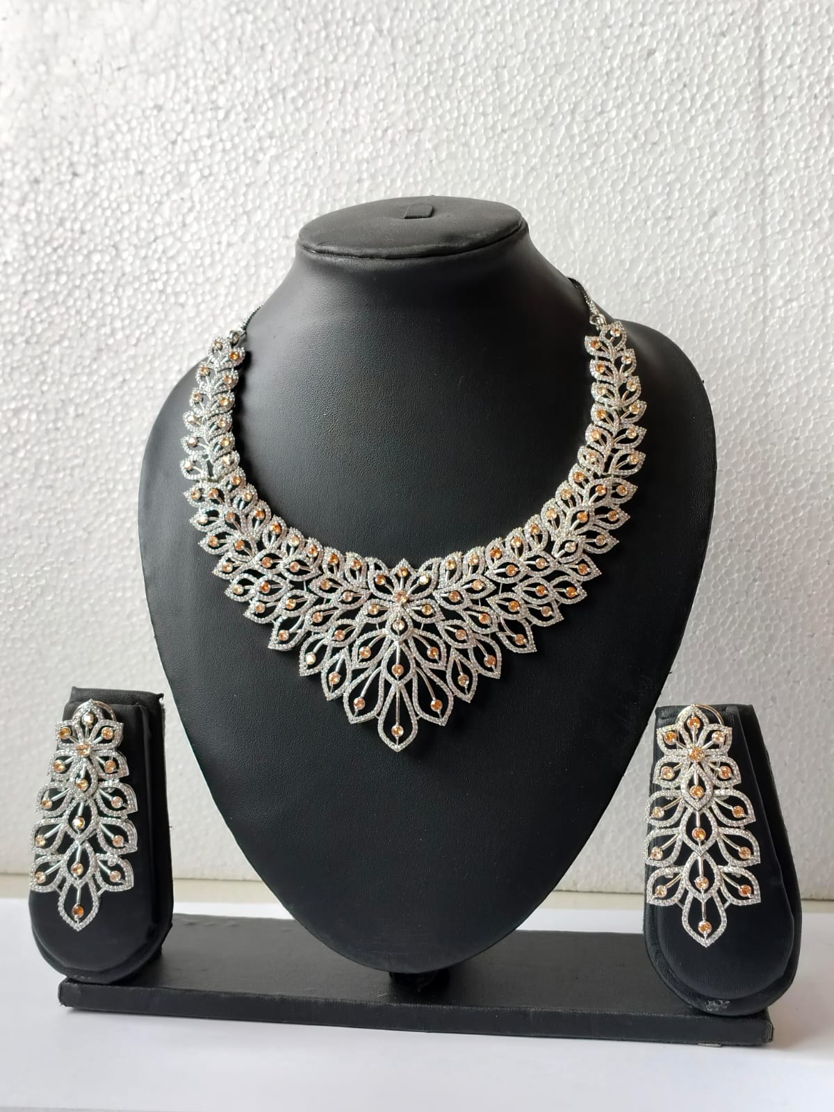 Lime Yellow Jasmine Victorian Jewellery Set