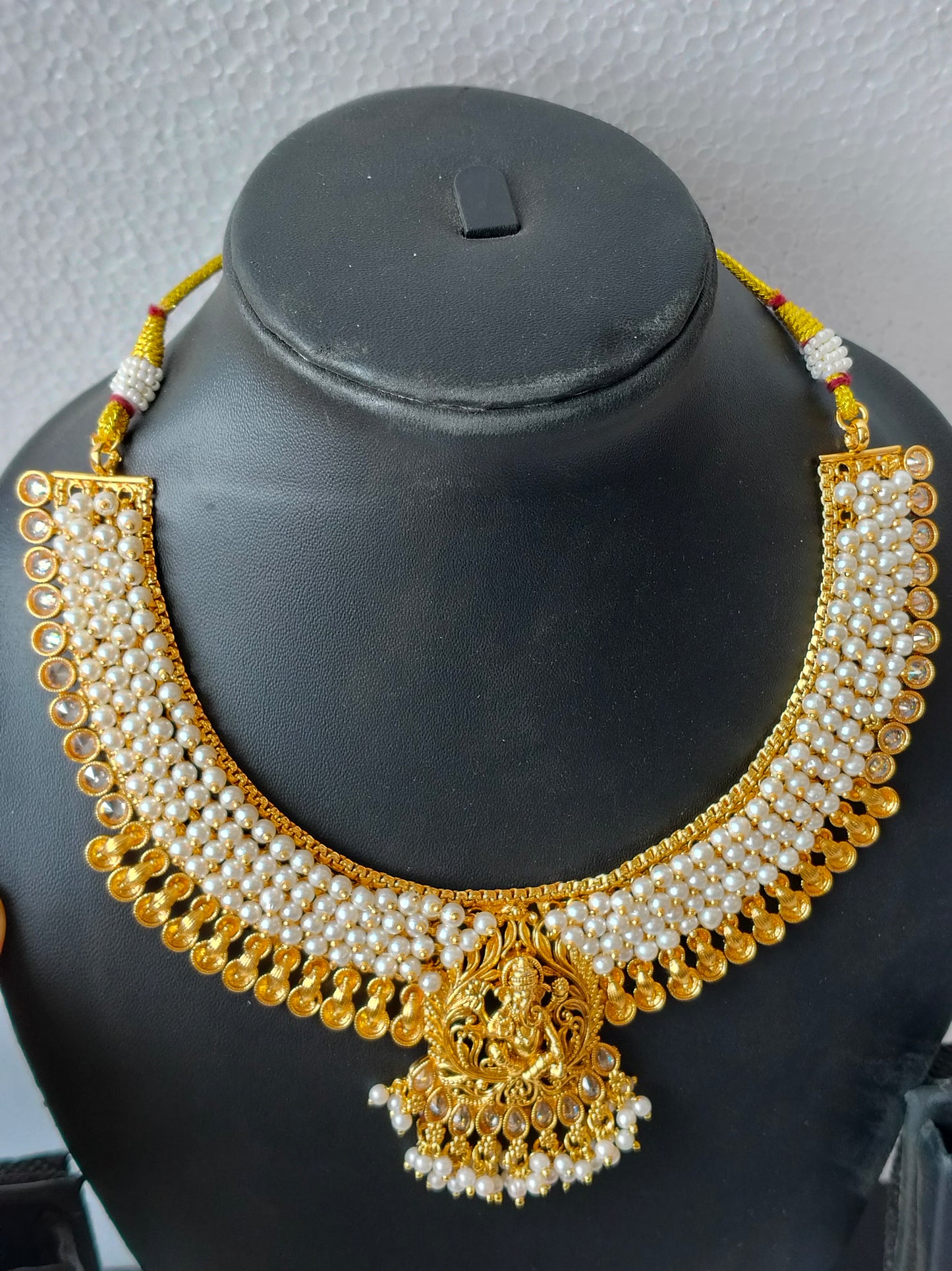Moti Ganesha Temple Jewellery set
