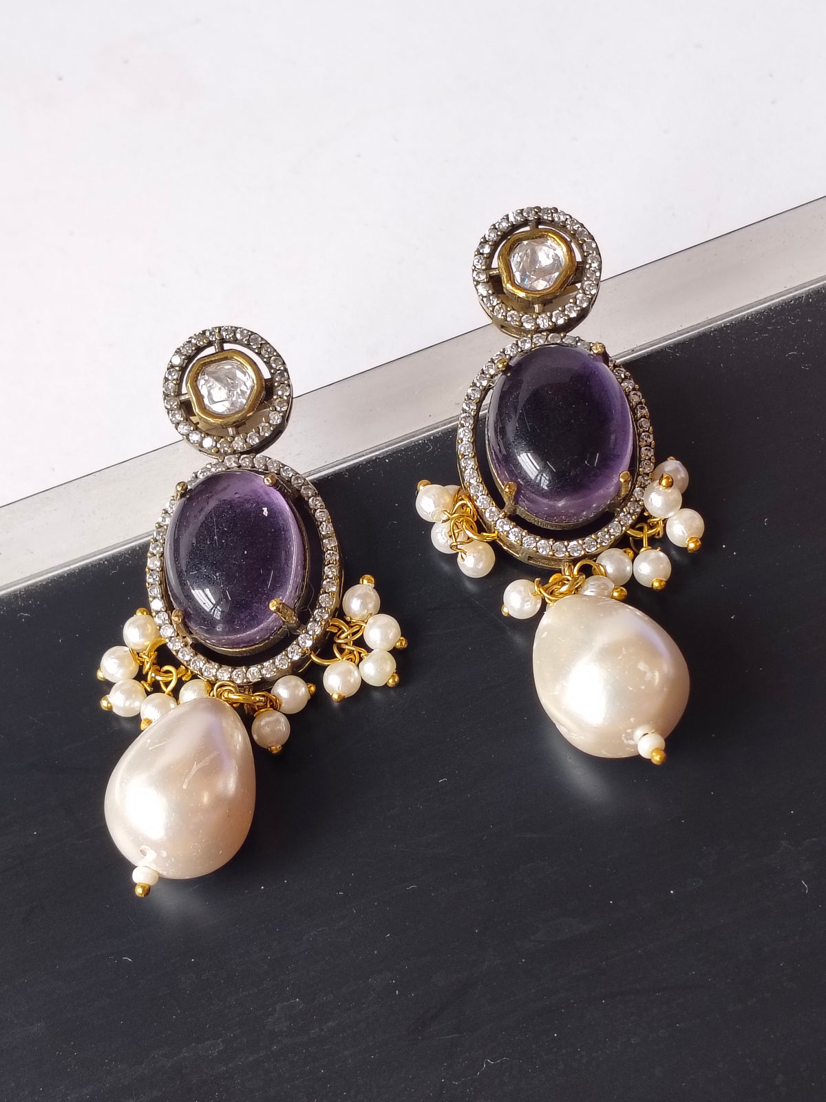 Purple Charvi Heritage Jewellery Set