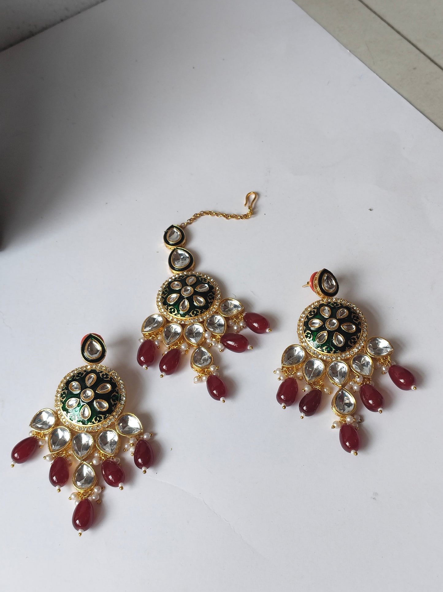 Rubi Red Radhika Bridal Jewellery Set