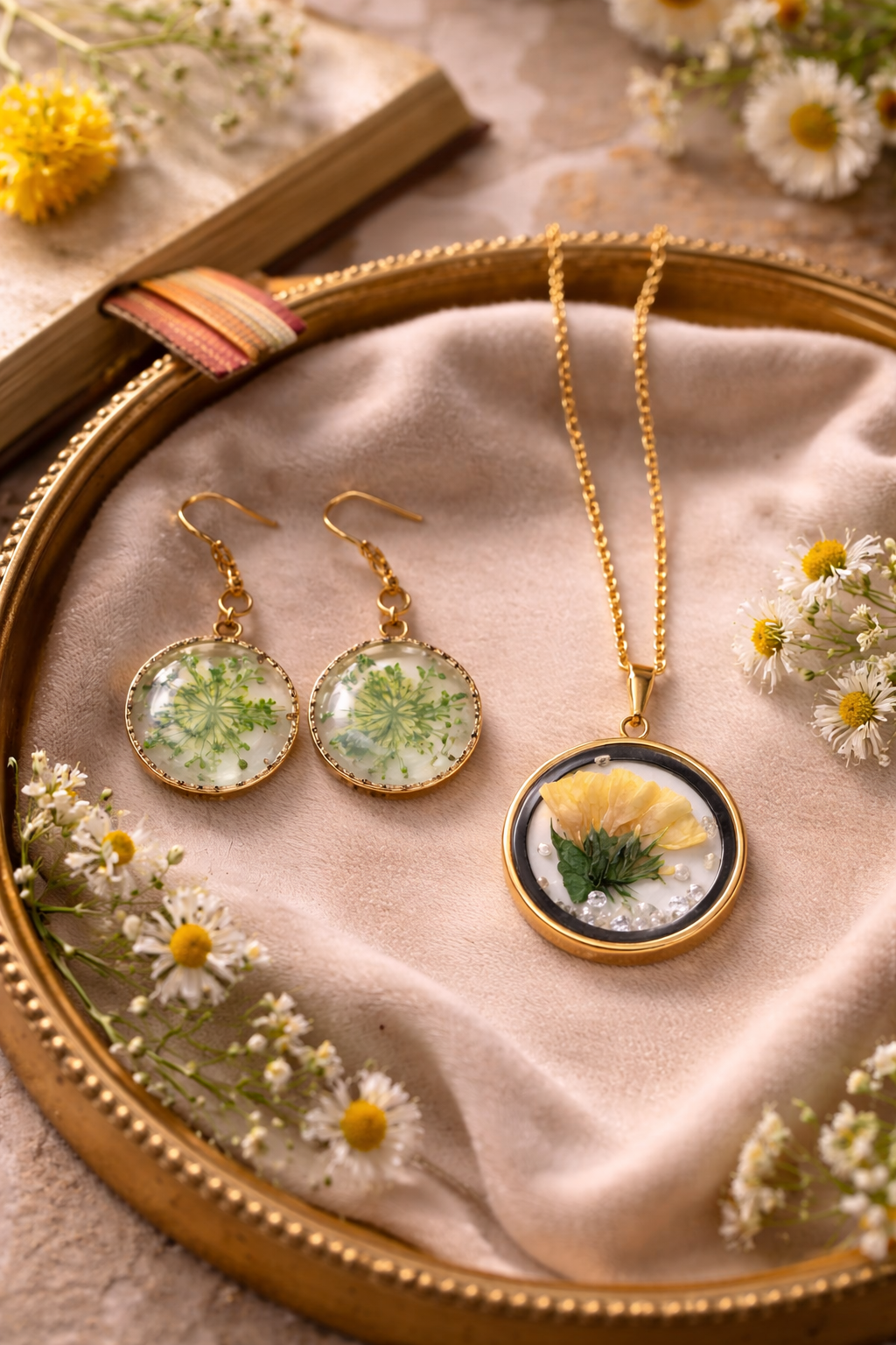 Green Lata Western Chain Pendant Set