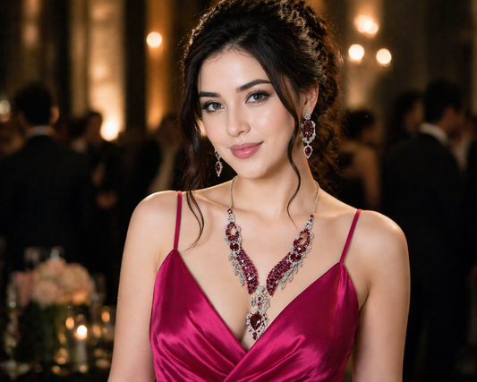 Ruby Red Flamingo Victorian Jewellery