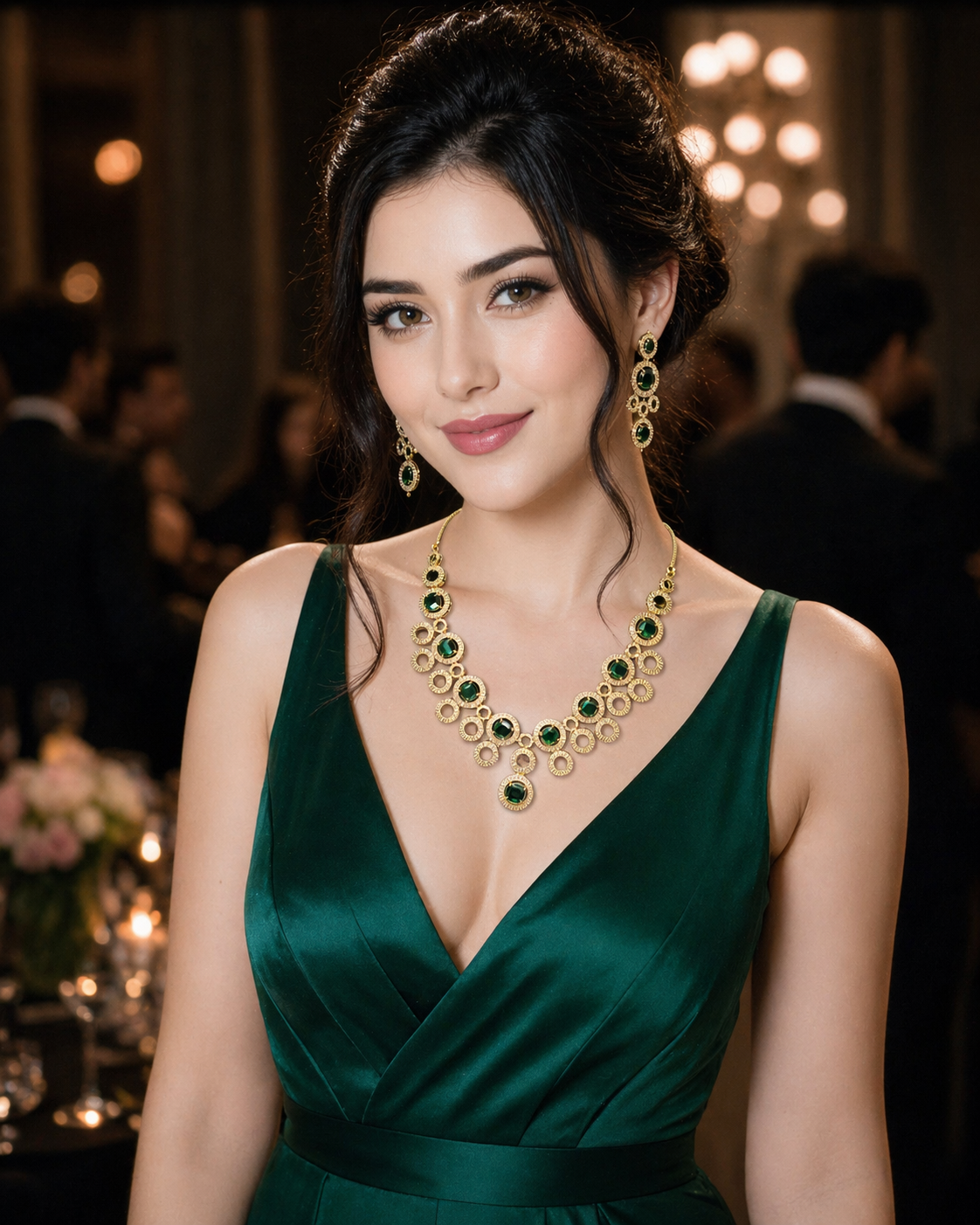 Emerald Green Vamika Victorian Jewellery Set