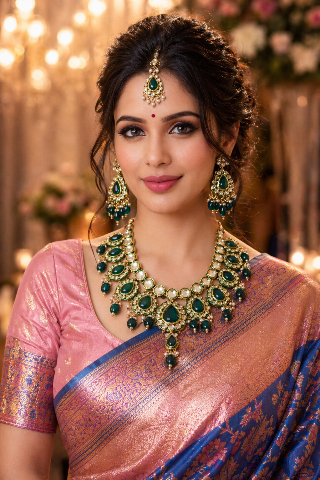 Coral Blue Sunayana Bridal Jewellery Set