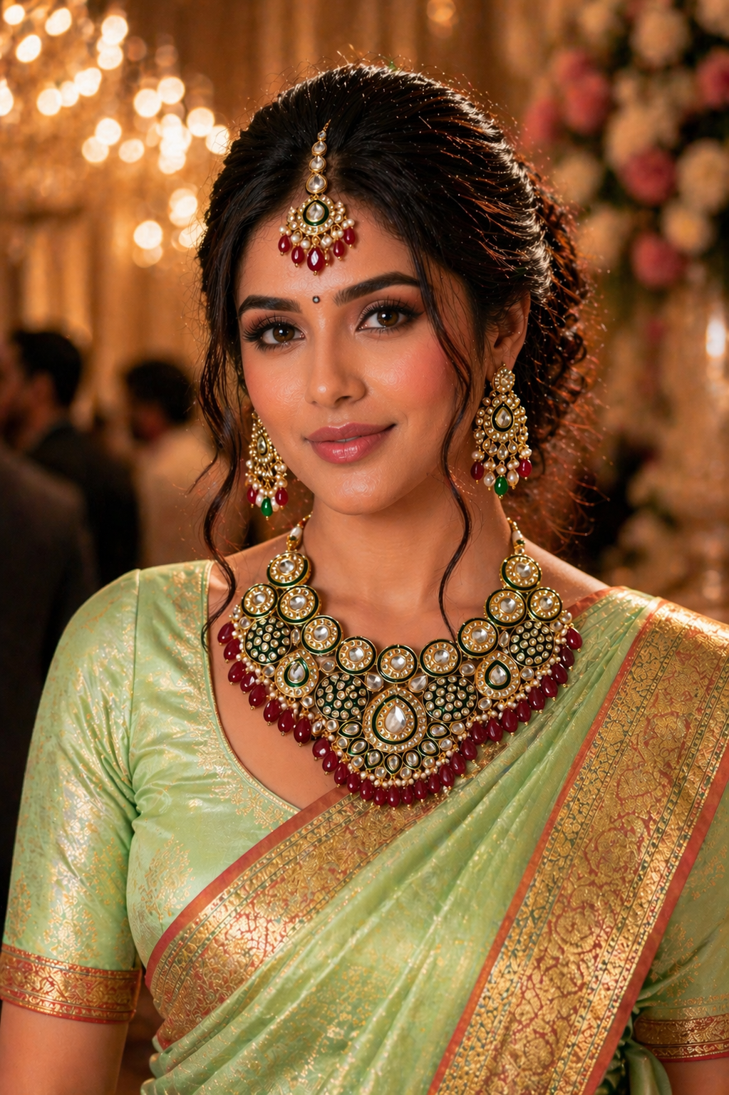 Rubi Red Saiba Bridal Jewellery Set