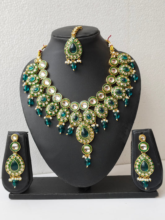 Coral Blue Sunayana Bridal Jewellery Set
