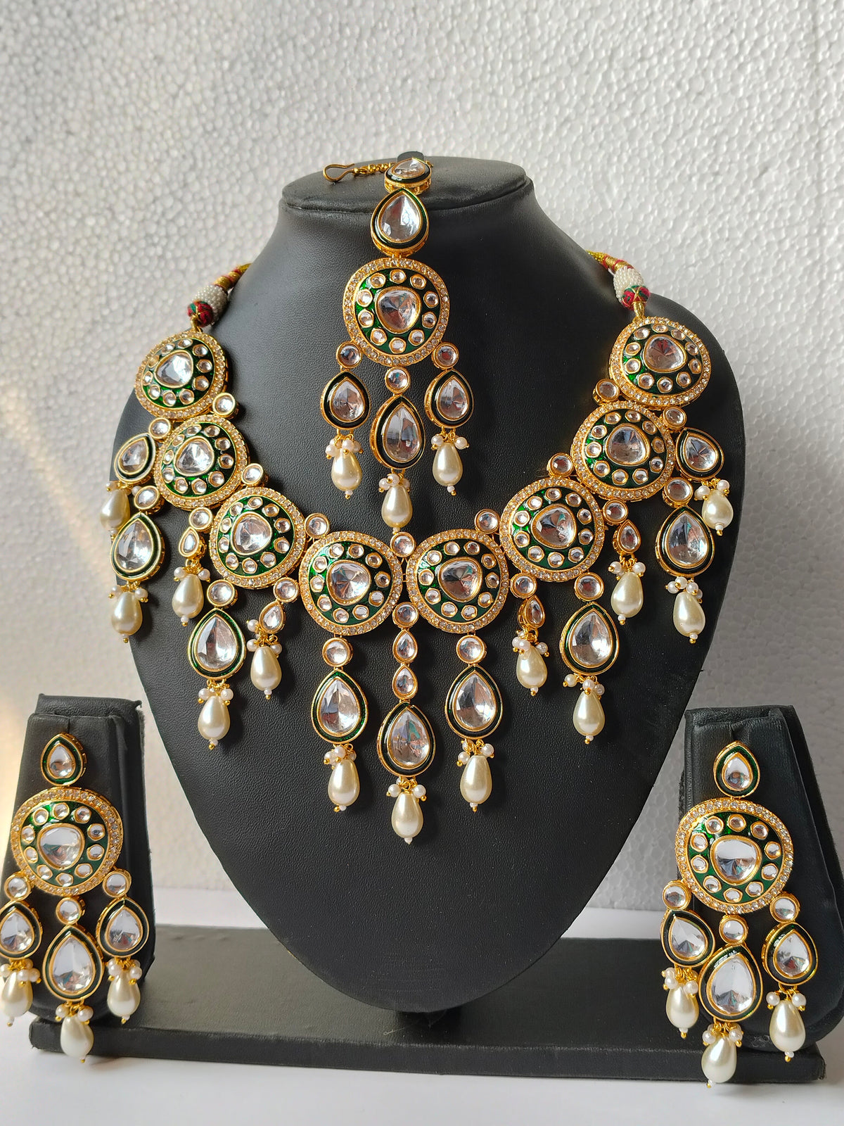 Emerald Green Behula Bridal Jewellery Set