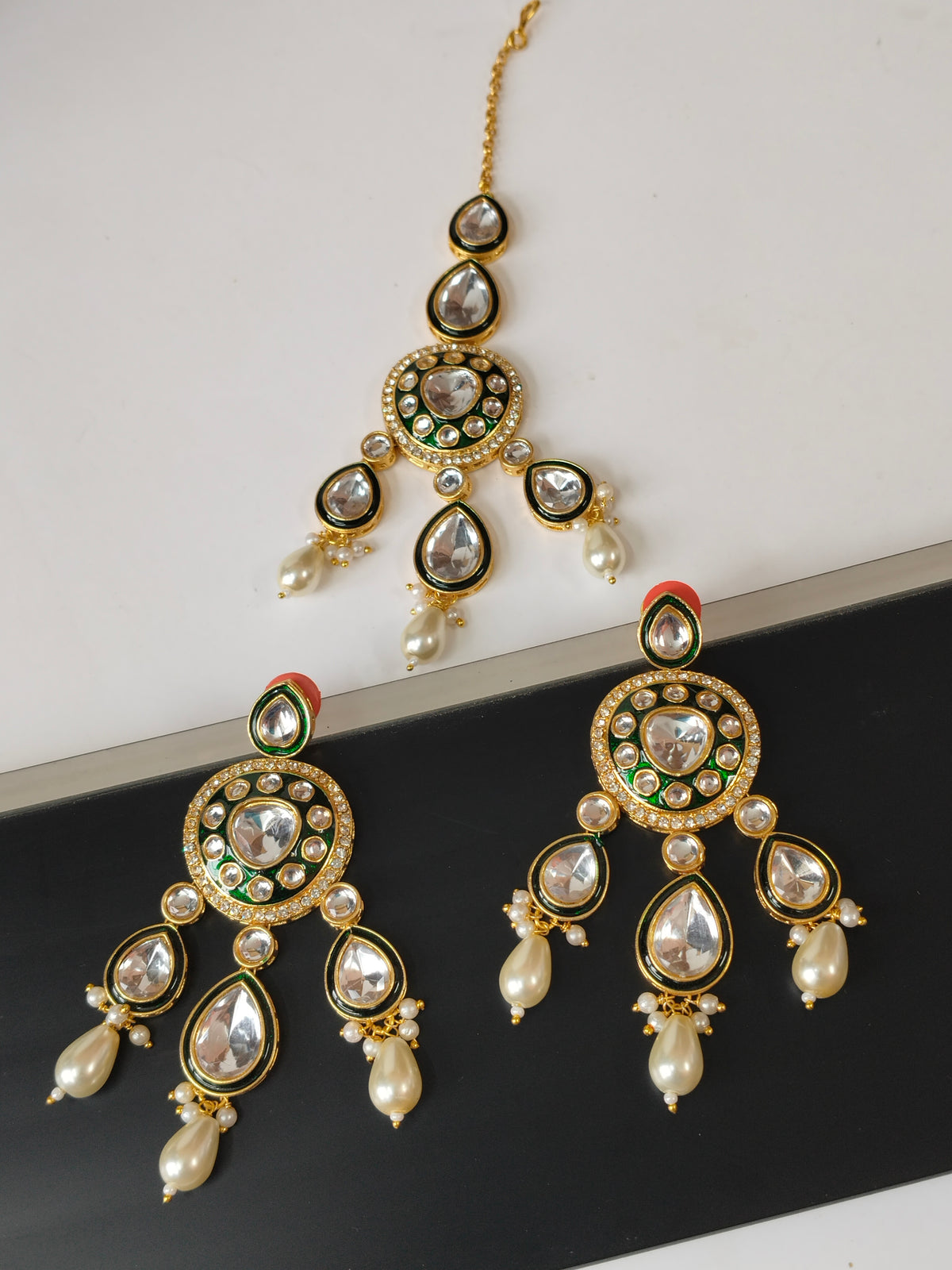 Emerald Green Behula Bridal Jewellery Set