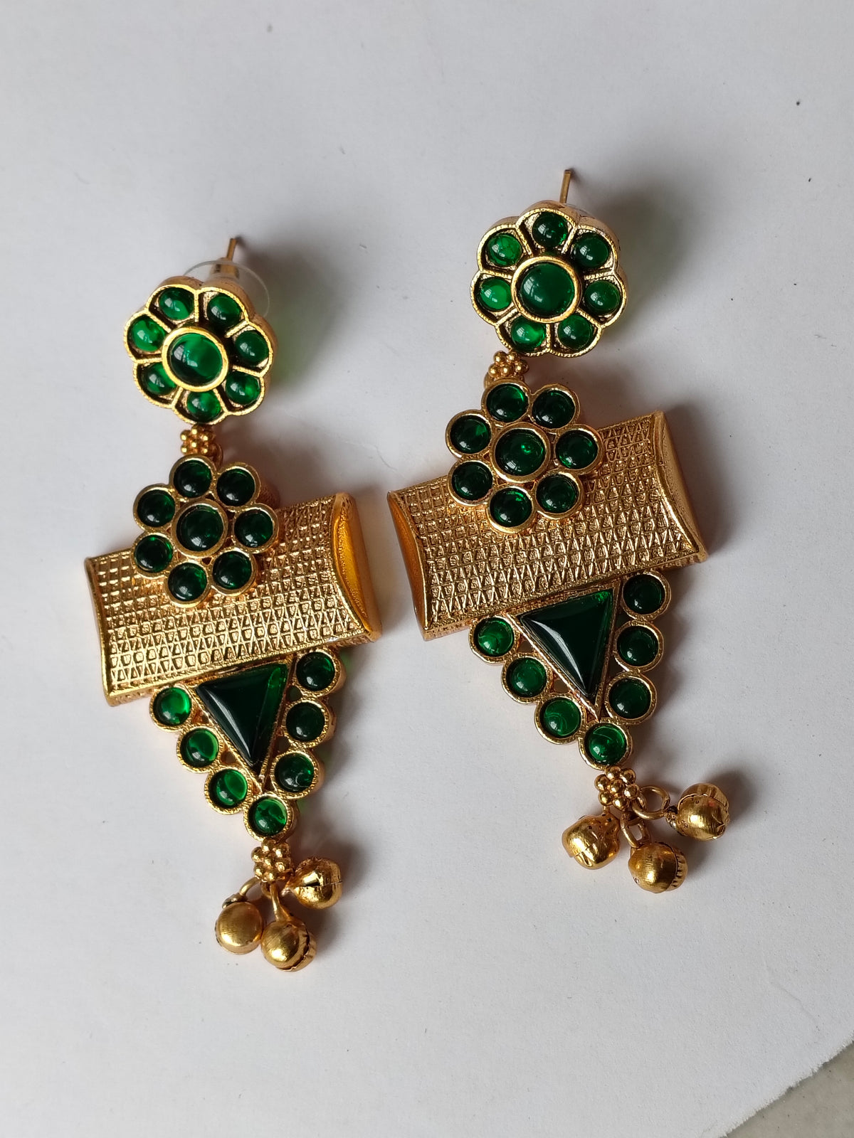 Emerald Green Ghungroo Heritage Jewellery Set