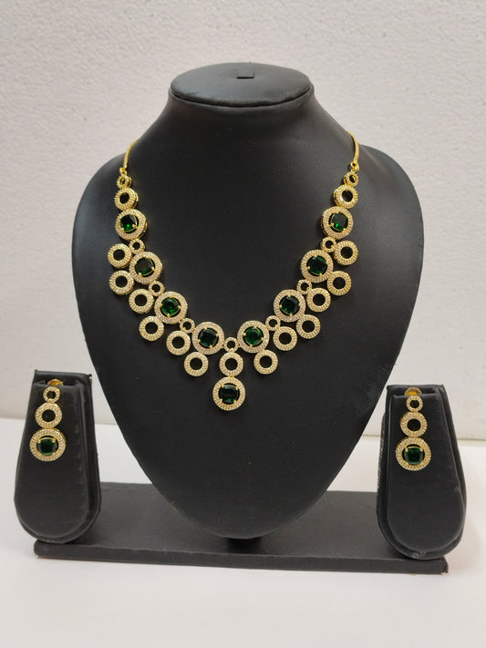 Emerald Green Vamika Victorian Jewellery Set