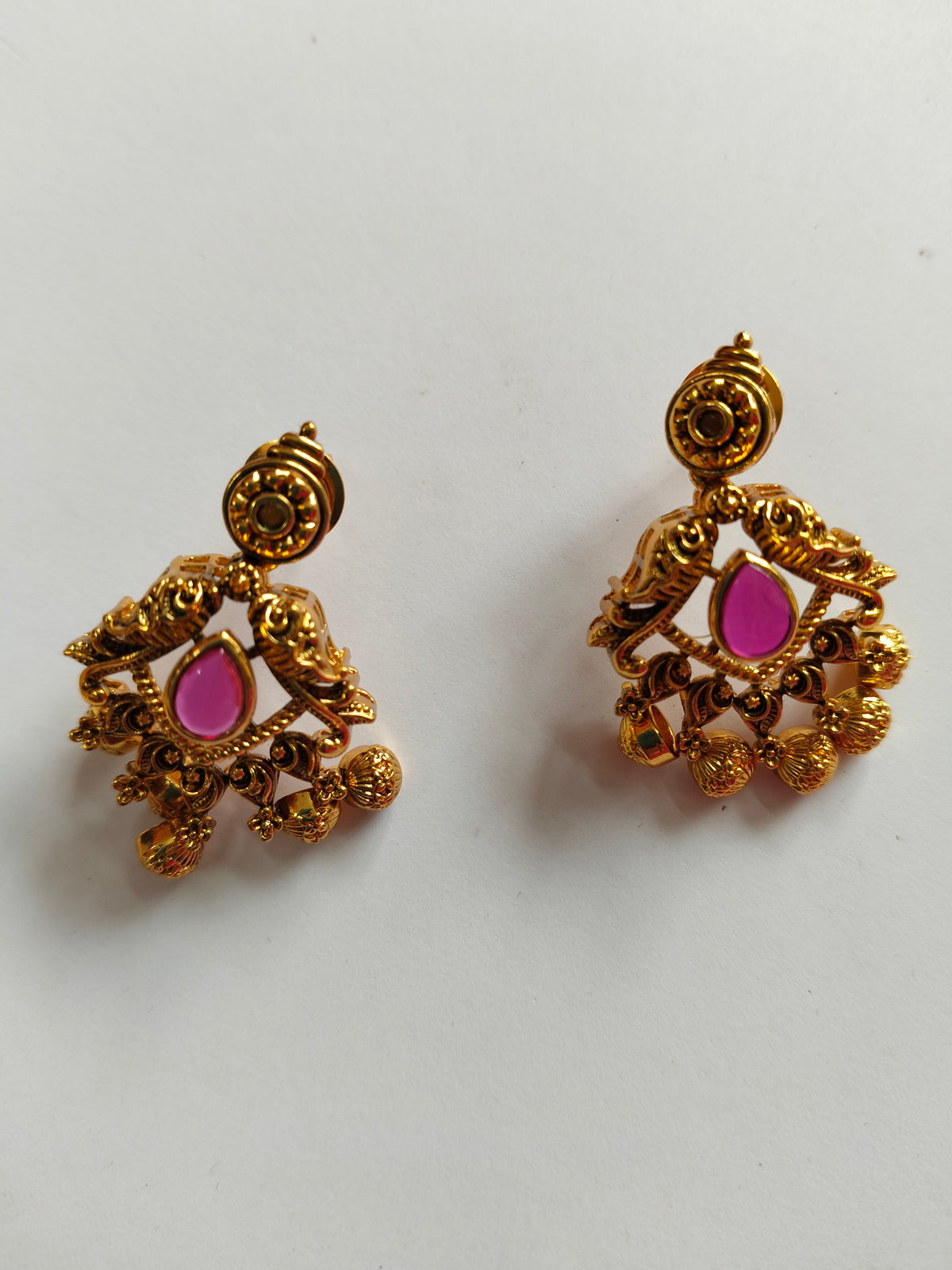 Golden Brinda Temple Jewellery Set