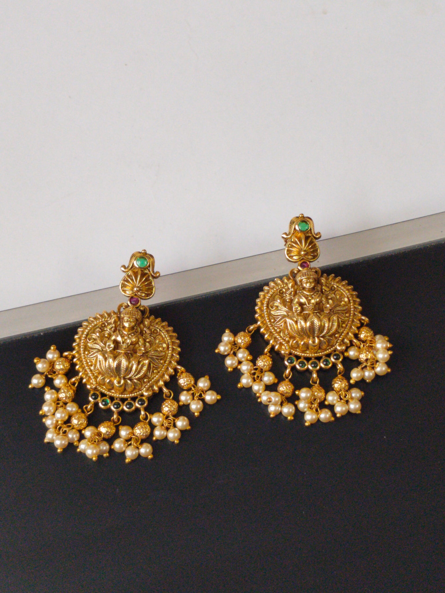 Golden Meenakshi Temple Jewellery Set