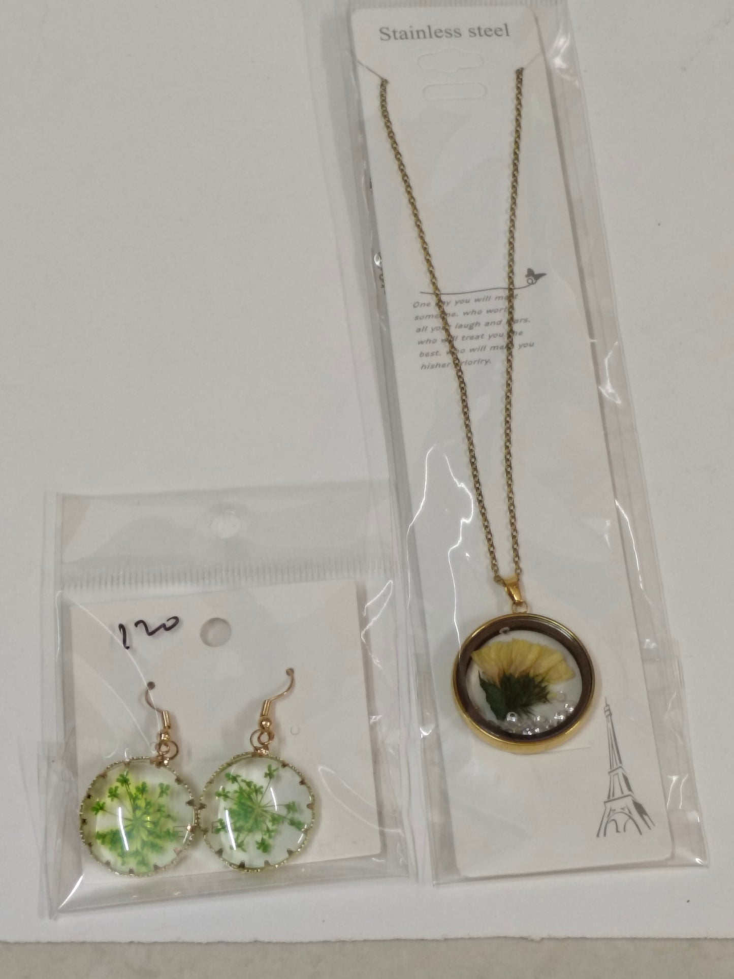 Green Lata Western Chain Pendant Set