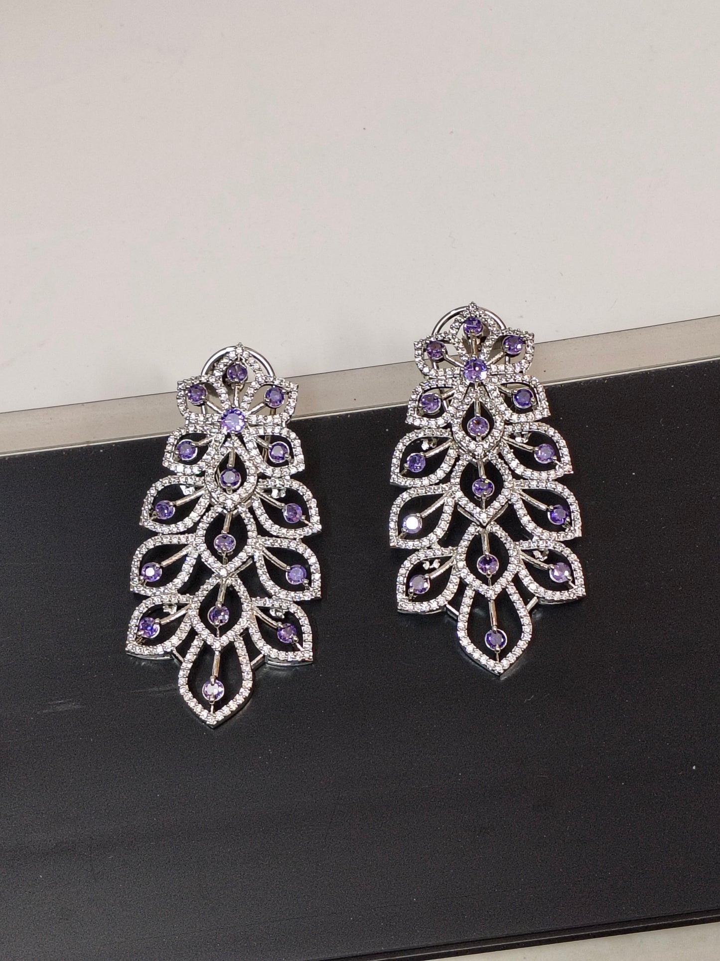 Lavender Purple Jasmine Victorian Jewellery Set