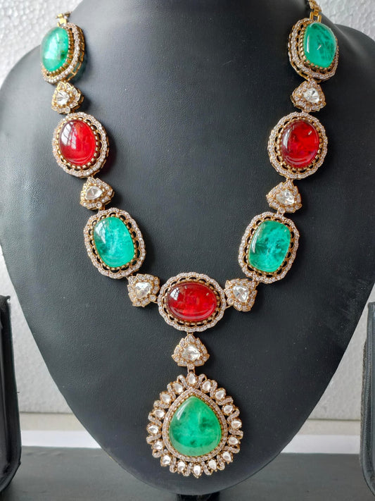 Multicolor Aradhya Heritage Jewellery Set