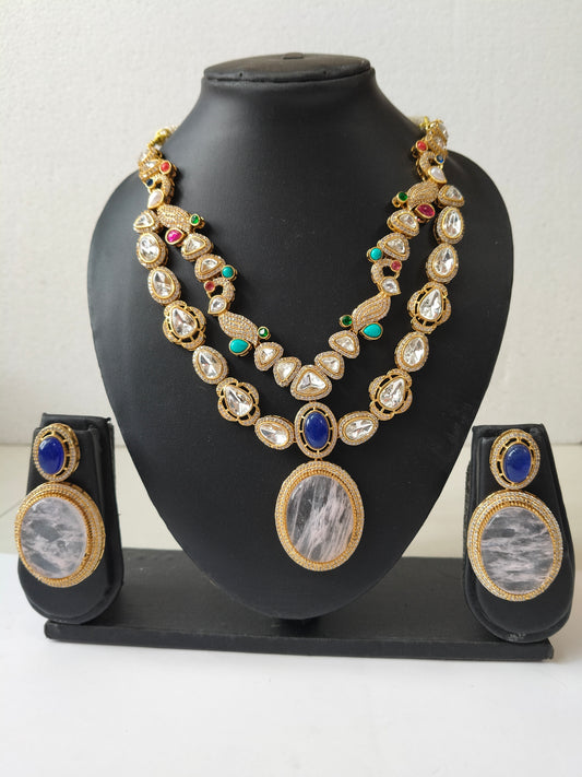 Multicolor Sreelekha Heritage Jewellery Set