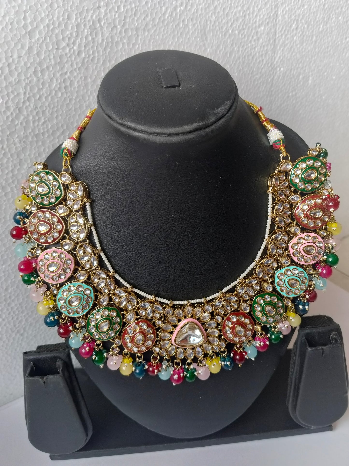 Multicolour Anarkali Bridal Jewellery Set