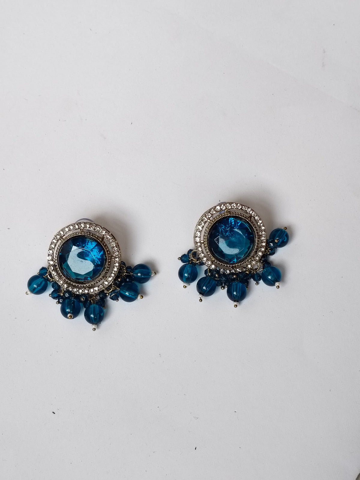 Oceanic Blue Riya Kundan Jewellery Set