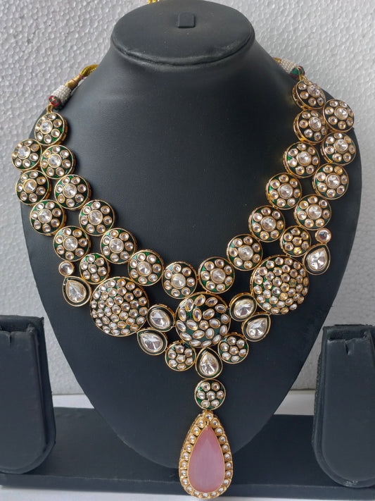 Pink Sundari Bridal Jewellery Set