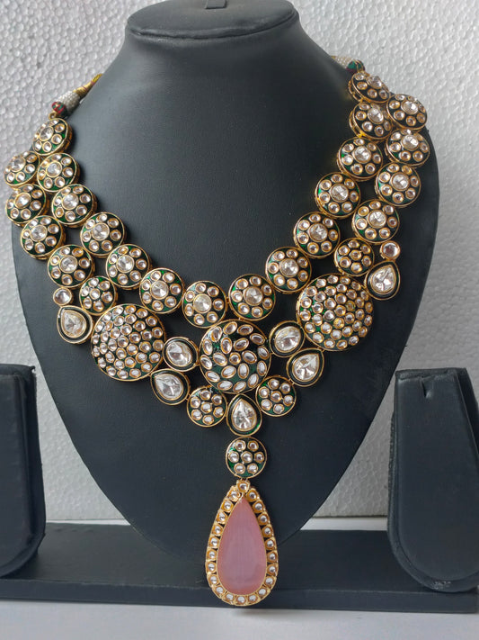 Pink Sundari Bridal Jewellery Set