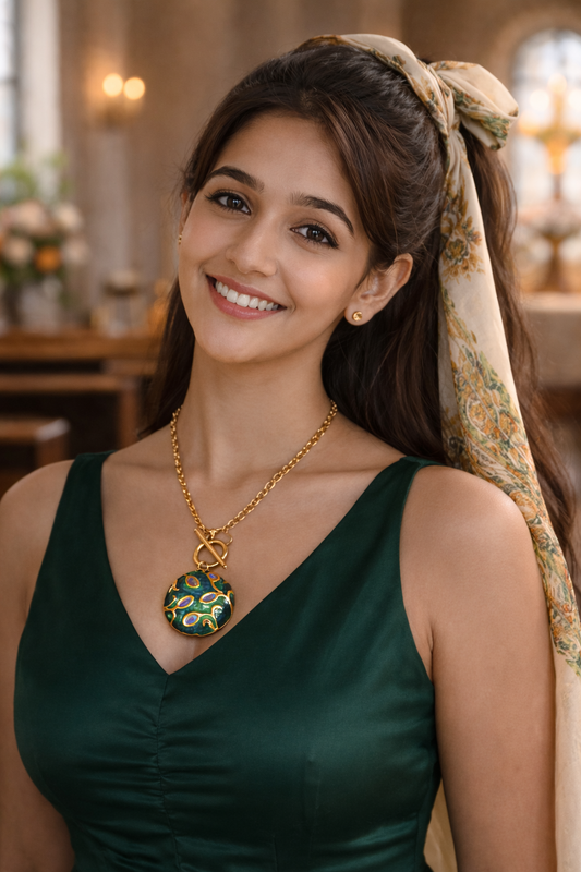 Green Gola Western Chain Pendant