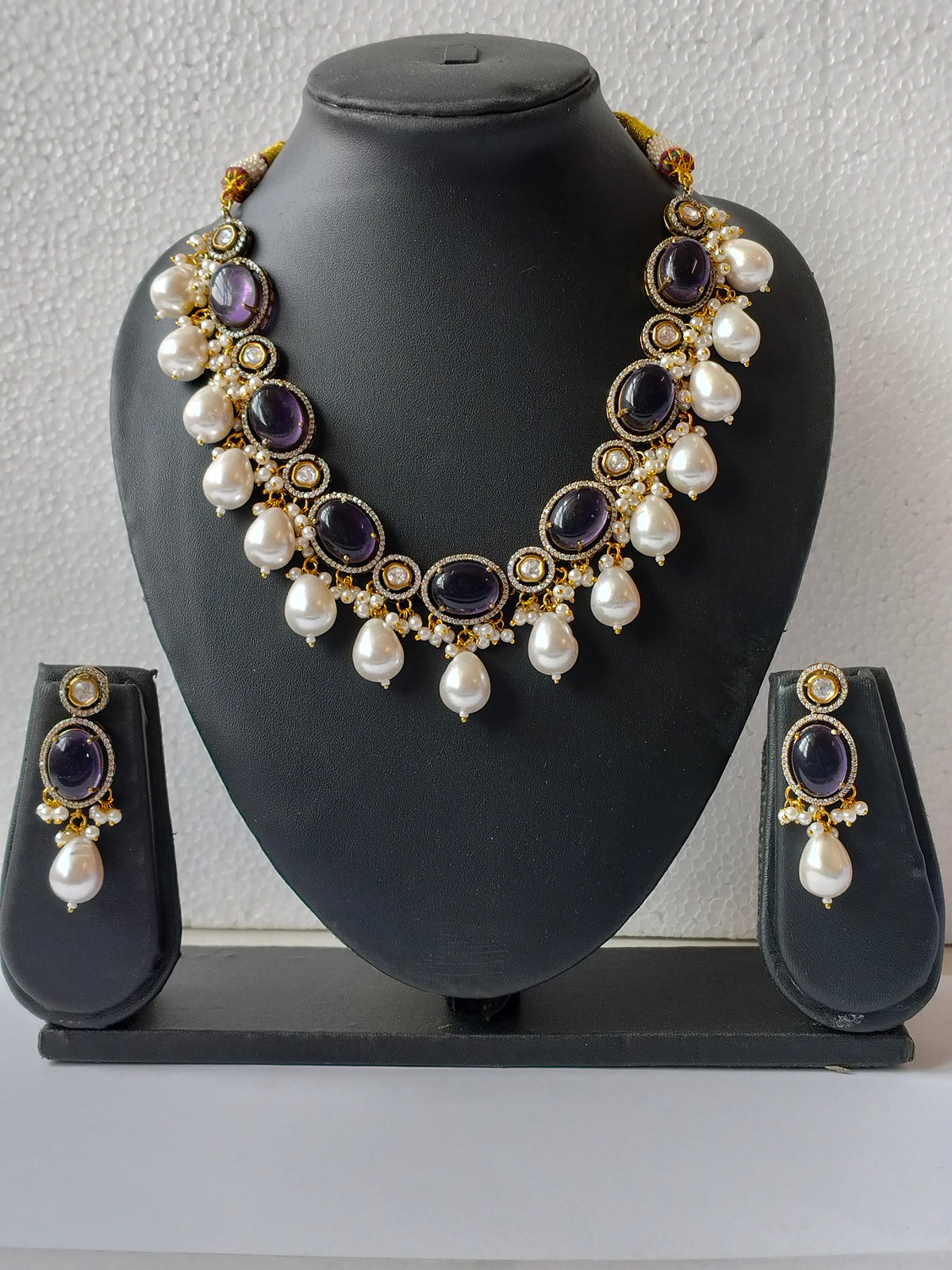 Purple Charvi Heritage Jewellery Set