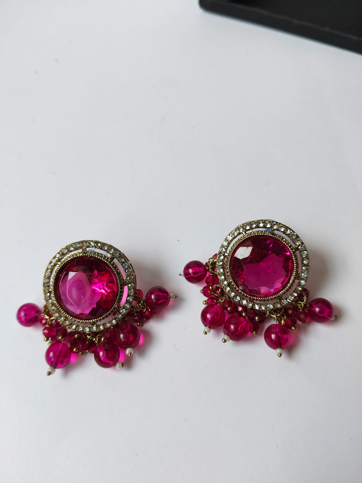 Rani Pink Riya Kundan Jewellery Set