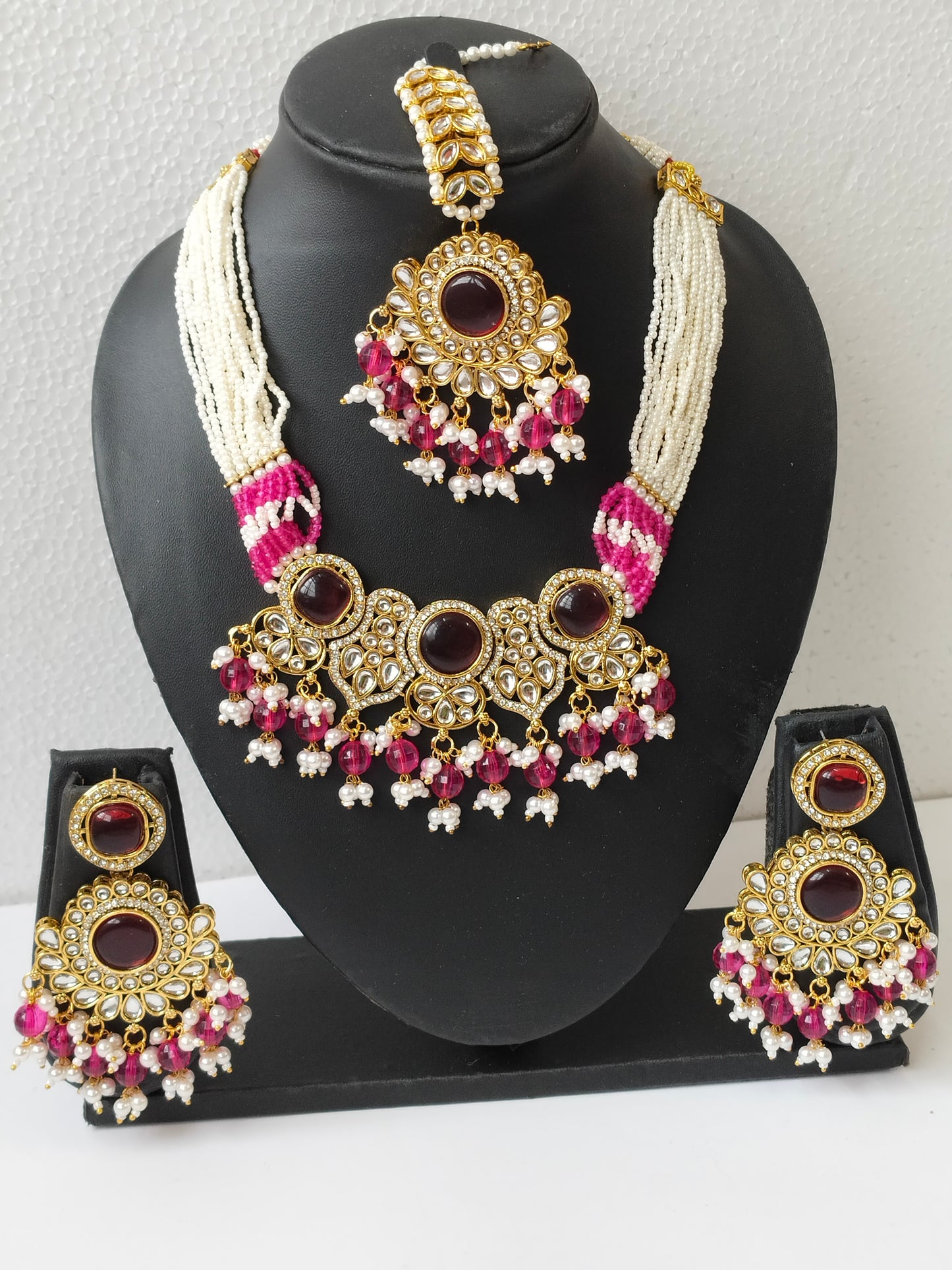 Rani Pink Zeenat Heritage Jewellery Set