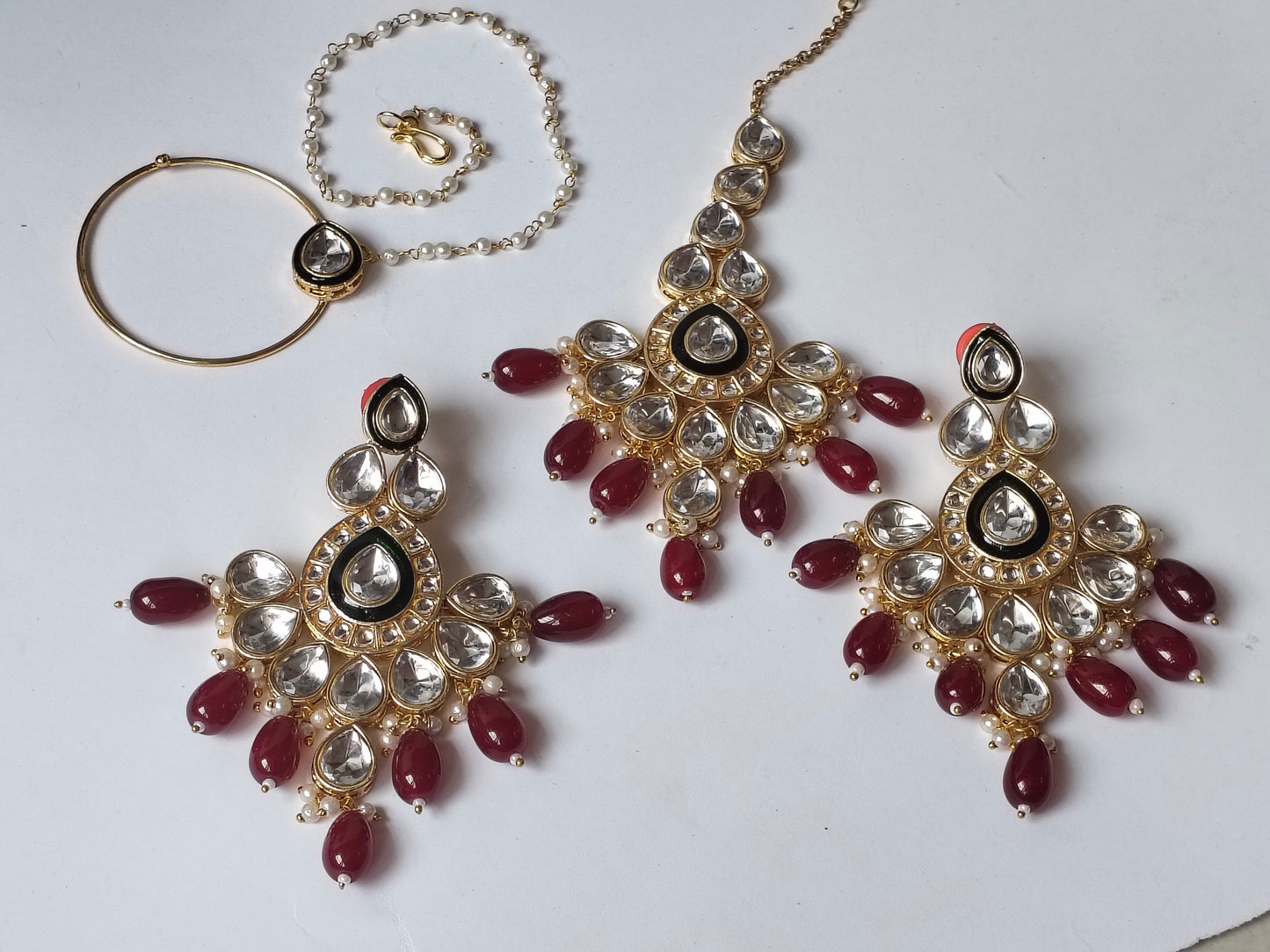 Rubi Red Saiba Bridal Jewellery Set