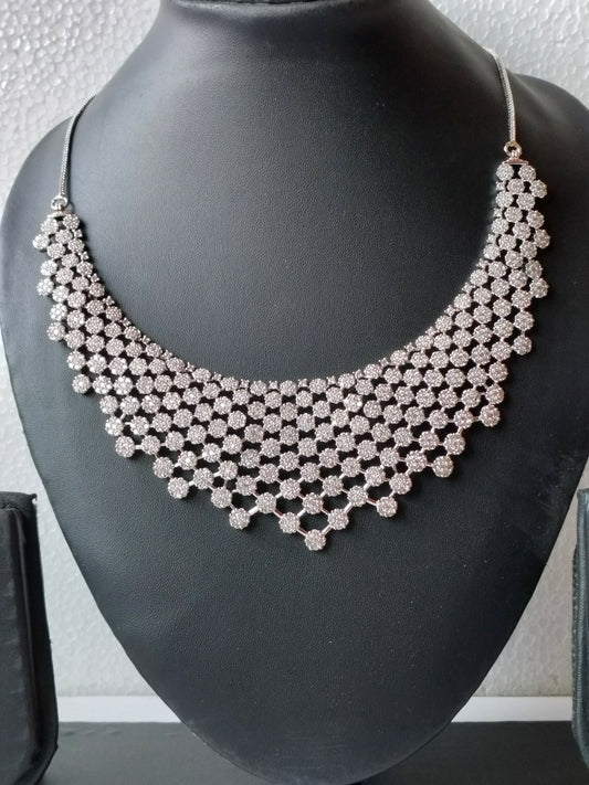 Silver Lyra Zirconia Jewellery Set