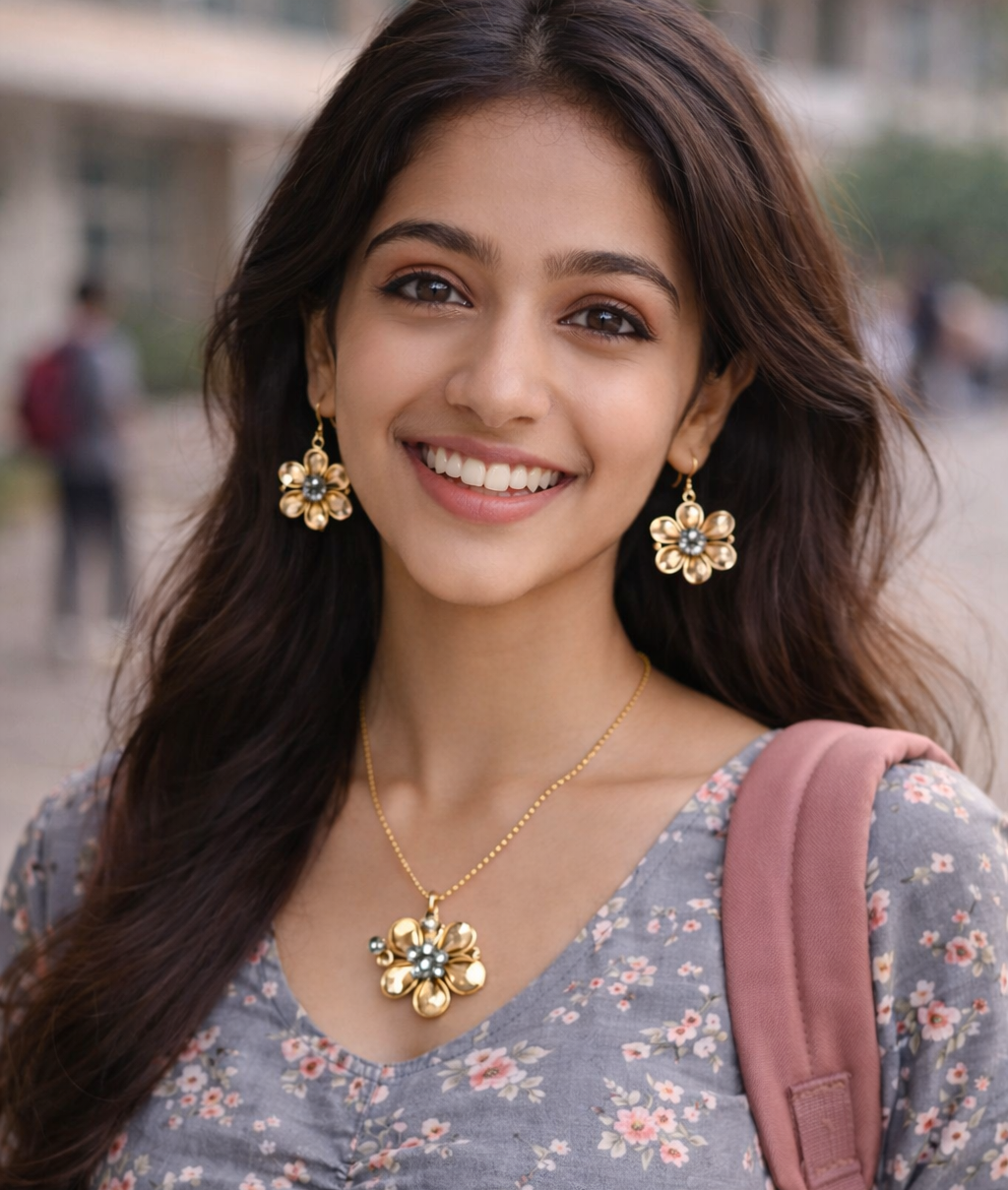 Golden Juhi Western Pendant Set