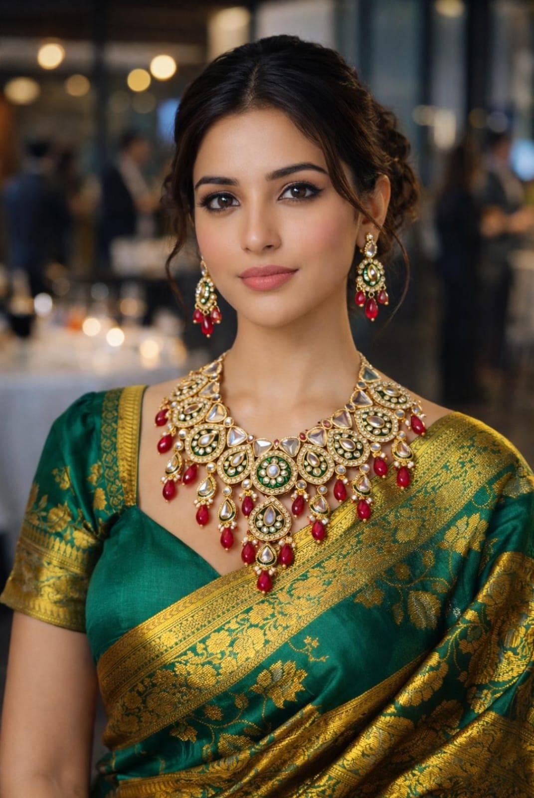 Rubi Red Radhika Bridal Jewellery Set