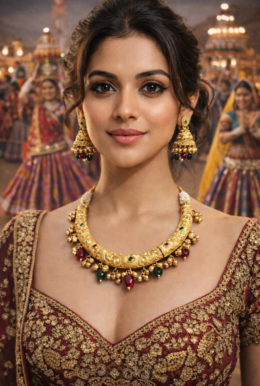 Golden Gauri Hasli Heritage Jewellery Set